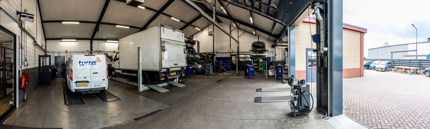 Garage Top werkplaats overzicht